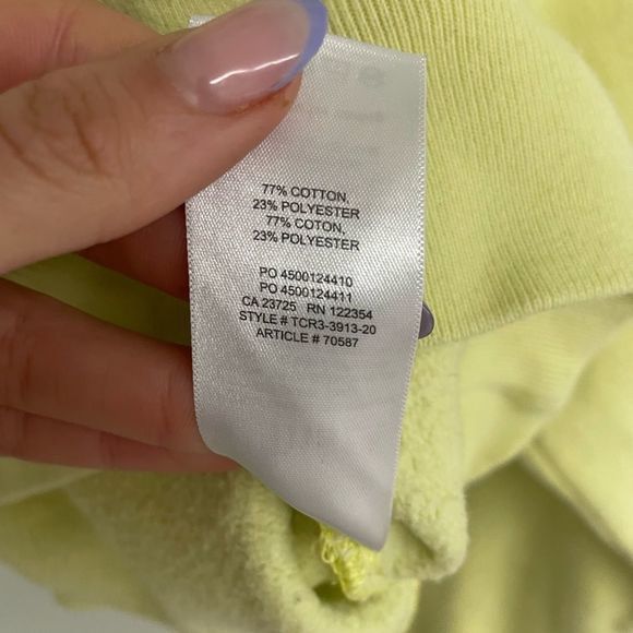 TNA Neon Yellow Perfect‎ 1/4 Zip Sweatshirt - Picture 4 of 5